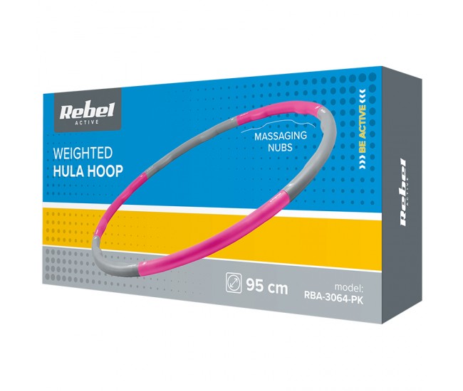 CERC FITNESS HULA HOOP 95 CM ROZ REBEL ACTIVE 