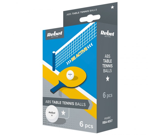 SET 6 MINGI TENIS DE MASA PING PONG REBEL ACTIVE 