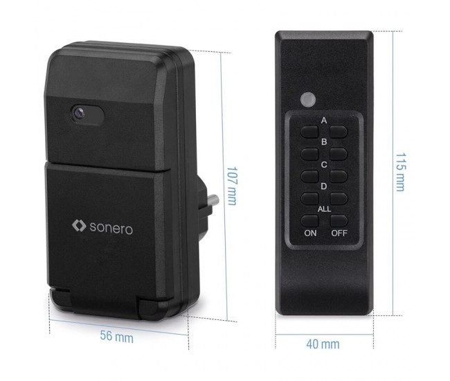 SET 2 PRIZE EXTERIOR CU TELECOMANDA 1100W SONERO 