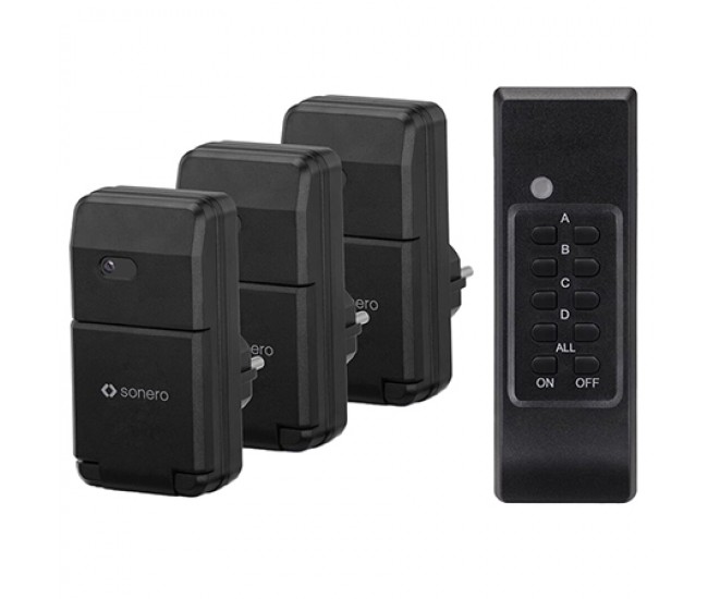 SET 3 PRIZE PENTRU EXTERIOR CU TELECOMANDA 1100W SONERO 