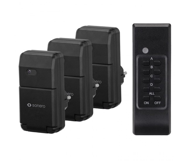 SET 3 PRIZE PENTRU EXTERIOR CU TELECOMANDA 1100W SONERO 