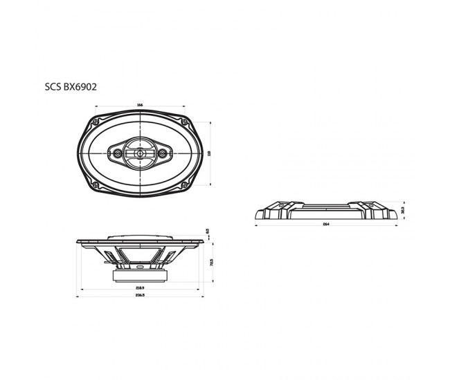 DIFUZOARE AUTO 4 CAI 6X9 INCH SENCOR 