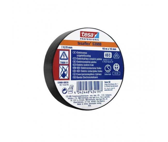 BANDA IZOLATOARE TESAFLEX 10M NEGRU 10BUC 