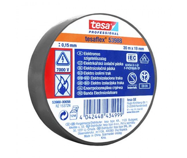 BANDA IZOLATOARE TESAFLEX 20M GRI 10BUC 