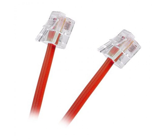 CABLU EXTENSIE TELEFONIC ROSU 2M CABLU EXTENSIE TELEFONIC ROSU 2M