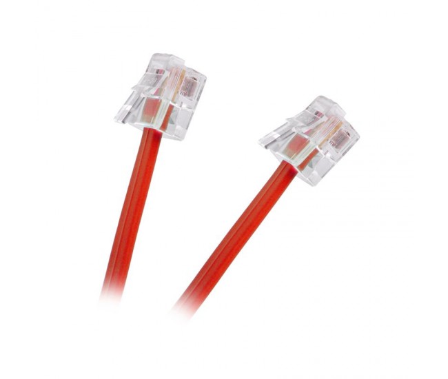 CABLU EXTENSIE TELEFONIC ROSU 2M CABLU EXTENSIE TELEFONIC ROSU 2M