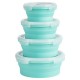 SET 4 CASEROLE SILICON ROTUNDE TEESA 