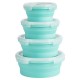 SET 4 CASEROLE SILICON ROTUNDE TEESA 