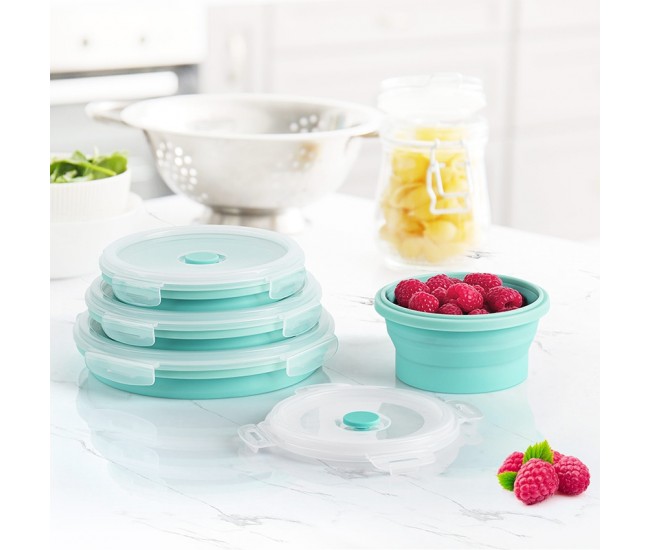 SET 4 CASEROLE SILICON ROTUNDE TEESA 