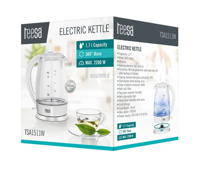 FIERBATOR ELECTRIC CORDLESS 1.7L TEESA 