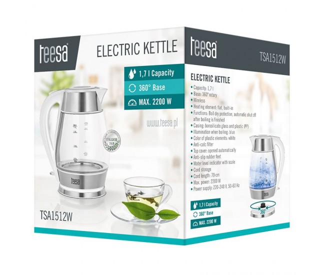 FIERBATOR ELECTRIC CORDLESS 1.7L TEESA 