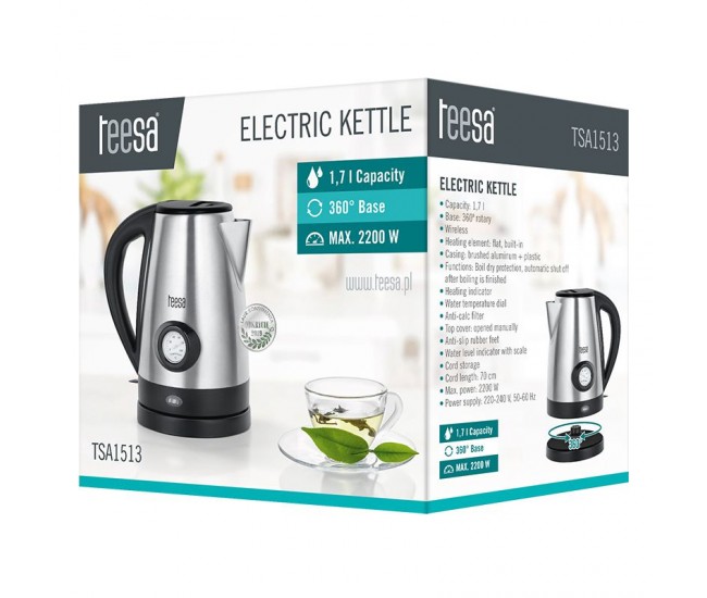 FIERBATOR ELECTRIC CORDLESS 1.7L INDICATOR TEMPERATURA 