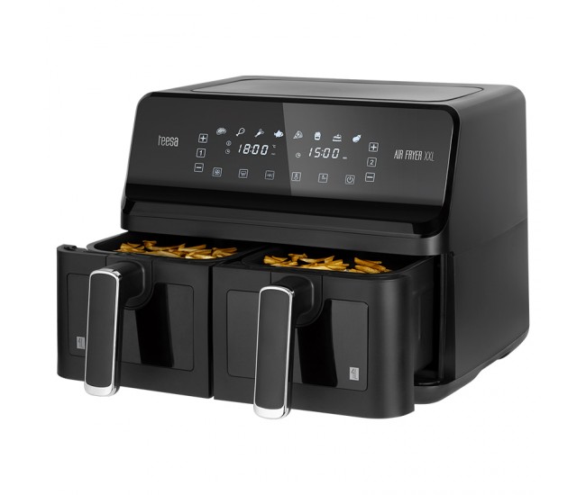 FRITEUZA DUBLA AIRFRYER 8L 2700W TEESA AIR FRYER DUAL 