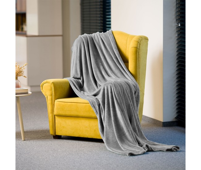 PATURA FLEECE POLAR 200X220CM GRI TEESA 