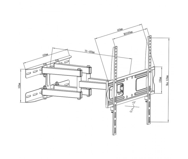 SUPORT TV DE PERETE 26-55 INCH CABLETECH