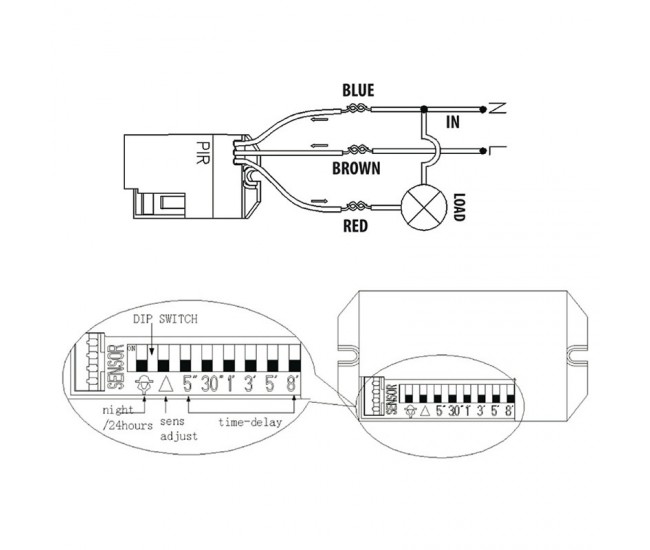 SENZOR PIR SENZOR EXTERN 800W 360 GRADE 