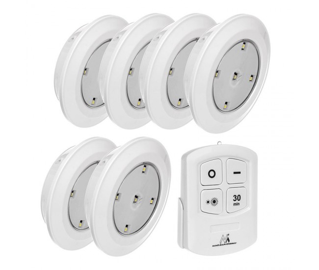 SET 6 LAMPI LED CU TELECOMANDA MCE0165 