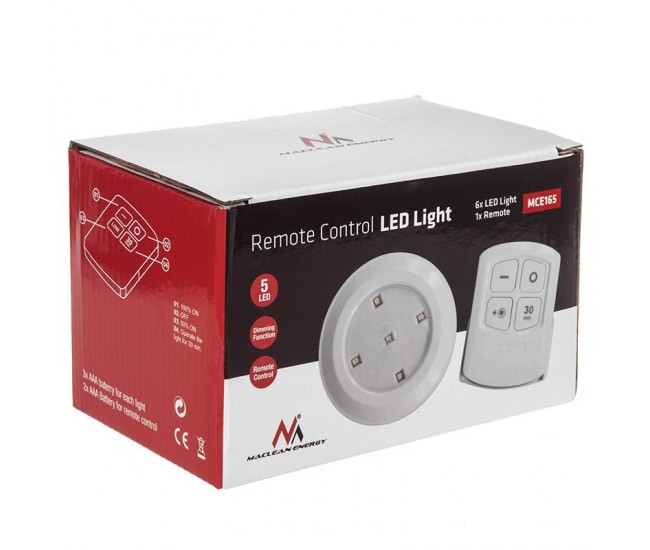 SET 6 LAMPI LED CU TELECOMANDA MCE0165 