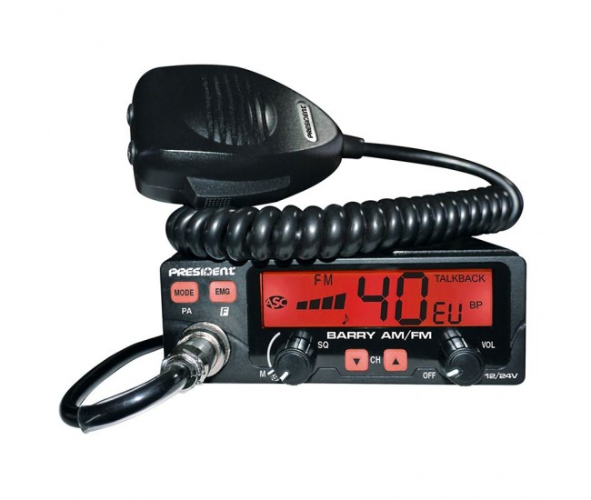 RADIO CB PRESIDENT BARRY ASC 12/24V AM/FM RADIO CB PRESIDENT BARRY ASC 12/24V AM/FM