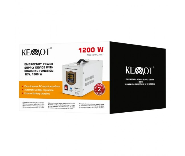 UPS CENTRALE TERMICE SINUS PUR 2000VA/1200W 12V KEMOT 