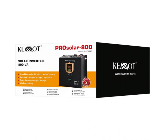 INVERTOR SOLAR 800VA 12 V PROSOLAR-800 KEMOT 