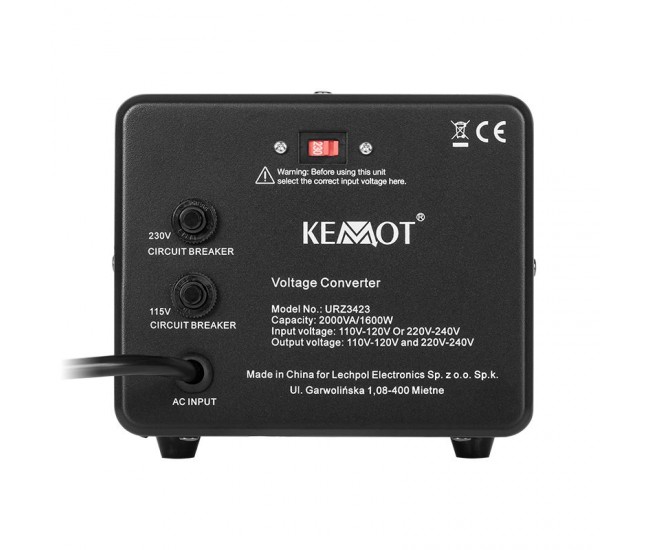 CONVERTOR TENSIUNE 1600W 2000VA KEMOT 