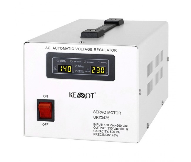 STABILIZATOR TENSIUNE SERVOMOTOR 500VA KEMOT 
