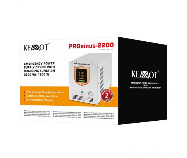 UPS CENTRALE SINUS PUR 2200VA/1600W 12V KEMOT 