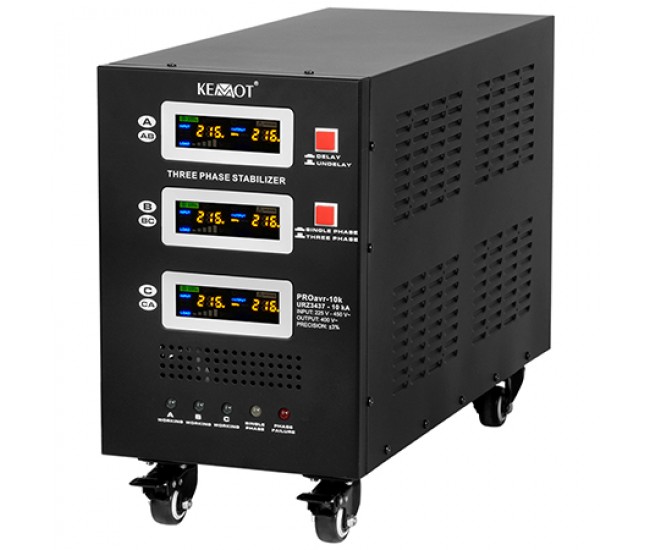 STABILIZATOR SERVOMOTOR TRIFAZAT 10KVA PROAVR-10K KEMOT 