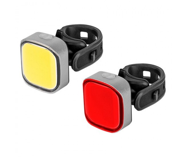 SET ILUMINAT BICICLETA FATA SPATE USB 