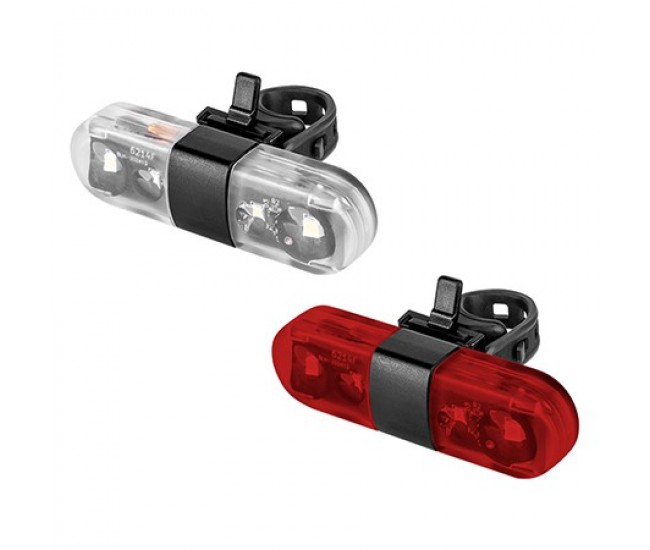 SET ILUMINAT BICICLETA FATA SPATE USB 