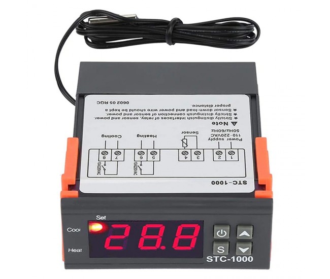 TERMOSTAT LCD SENZOR NTC STC-1000 230V 