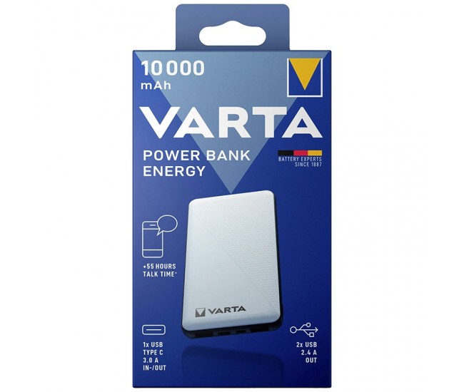 POWER BANK 2X USB 1X TYPE-C 10000MAH VARTA 