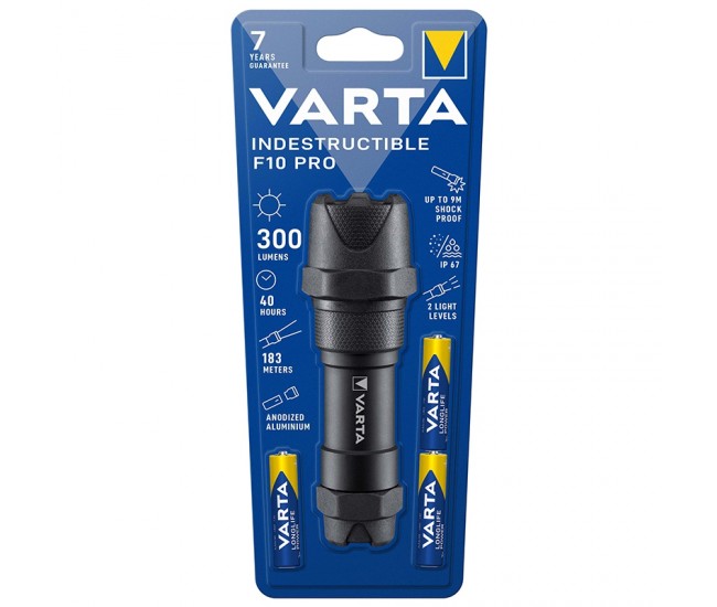 LANTERNA LED 6W INDESTRUCTIBLE F10 PRO VARTA 
