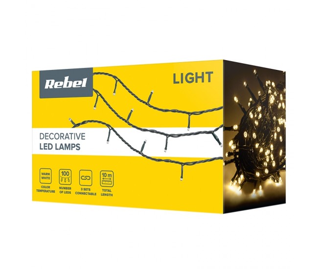 SIR ILUMINAT FESTIV IP44 ALB CALD 10M 