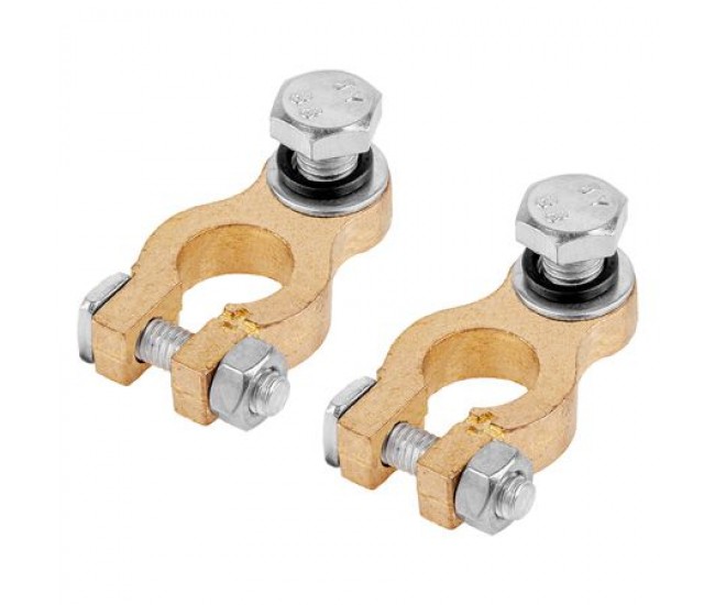 SET 2 BORNE BATERIE + / - 