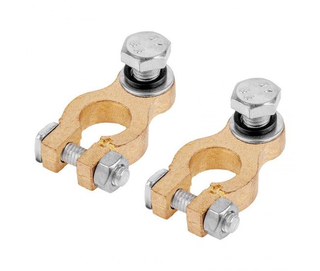 SET 2 BORNE BATERIE + / - 