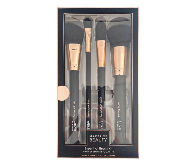 Set pensule machiaj 4 bucati Master of Beauty 40922