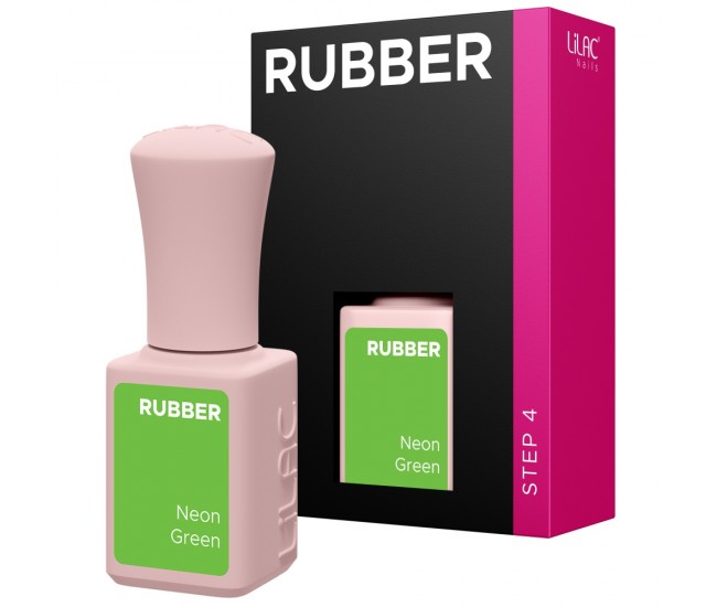 Oja semipermanenta Lilac Rubber Neon Green