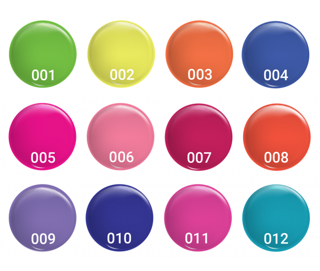 Geluri colorate set 12, Zenail Neon, gel unghii 12 x 5 g