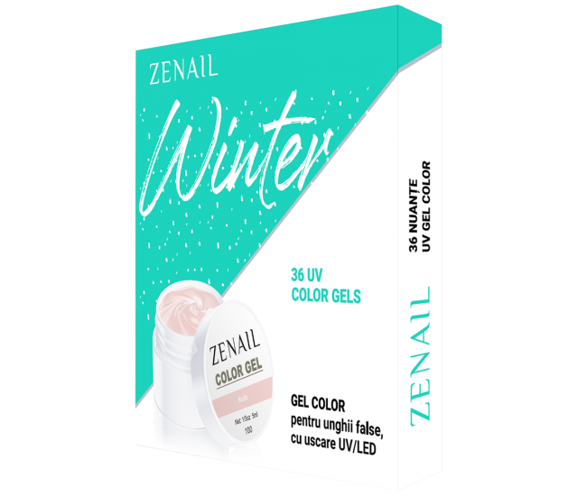 Geluri colorate set 36, Zenail Winter, gel unghii 36 x 5 g