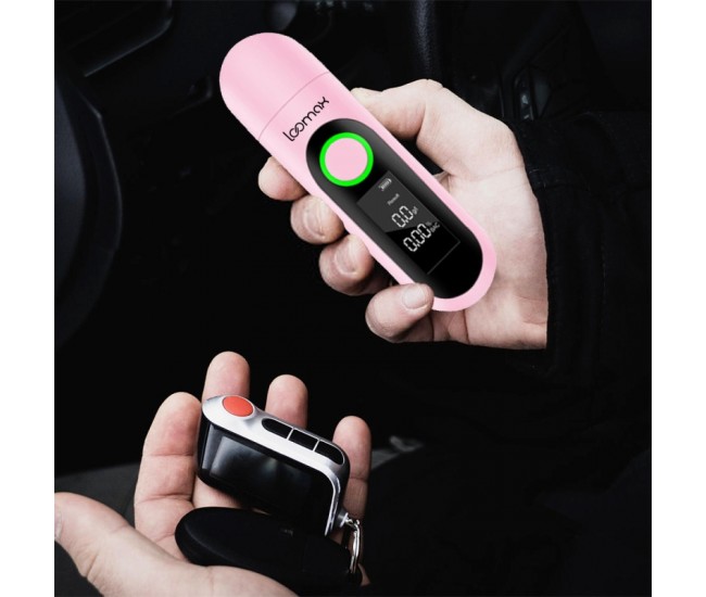 Alcool tester, etilotest, Loomax, afisaj digital, roz