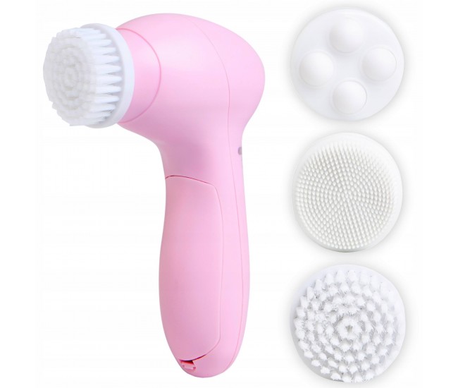 Aparat de masaj facial IDC INSTITUTE DEEP CLEANSE & MASSAGE ELECTRIC BRUSH 1 soft brush, 1 face massager and 1 silicone brush