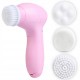 Aparat de masaj facial IDC INSTITUTE DEEP CLEANSE & MASSAGE ELECTRIC BRUSH 1 soft brush, 1 face massager and 1 silicone brush