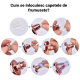 Aspirator facial Lila Care, ingrijire ten, indepartarea punctelor negre, minimizarea porilor, putere de aspirare mare, 3 nivele de rezistenta, 5 capete inlocuibile, portabil, alb