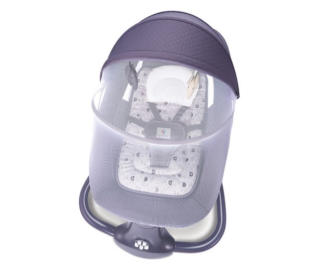 balansoar bebelusi, balansoar copii cu vibrații si muzica, purple