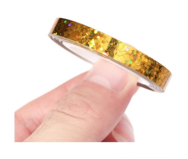 Banda decorativa lata, laser gold