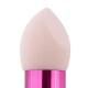 Burete makeup cu maner, pentru fondul de ten - beige + blue