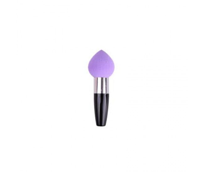 Burete makeup cu maner, pentru fondul de ten, black + purple