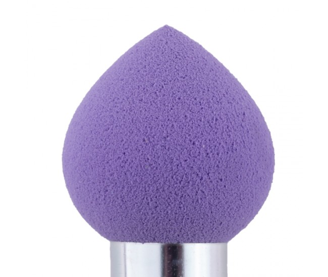 Burete makeup cu maner, pentru fondul de ten - purple + pink